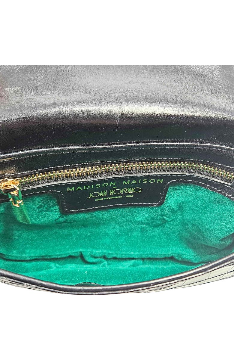 Madison Maison Moc Croc Small Crossbody, Alternate, color, Black