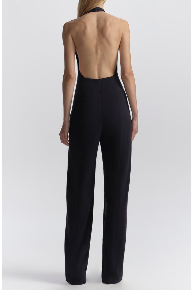 Eva Plunge Neck Halter Jumpsuit, Alternate, color, EVENING BLUE