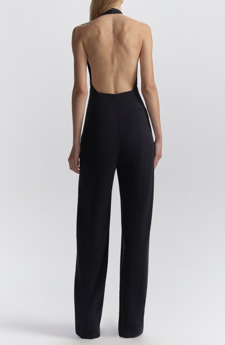 A.L.C. Eva Plunge Neck Halter Jumpsuit, Alternate, color, Evening Blue