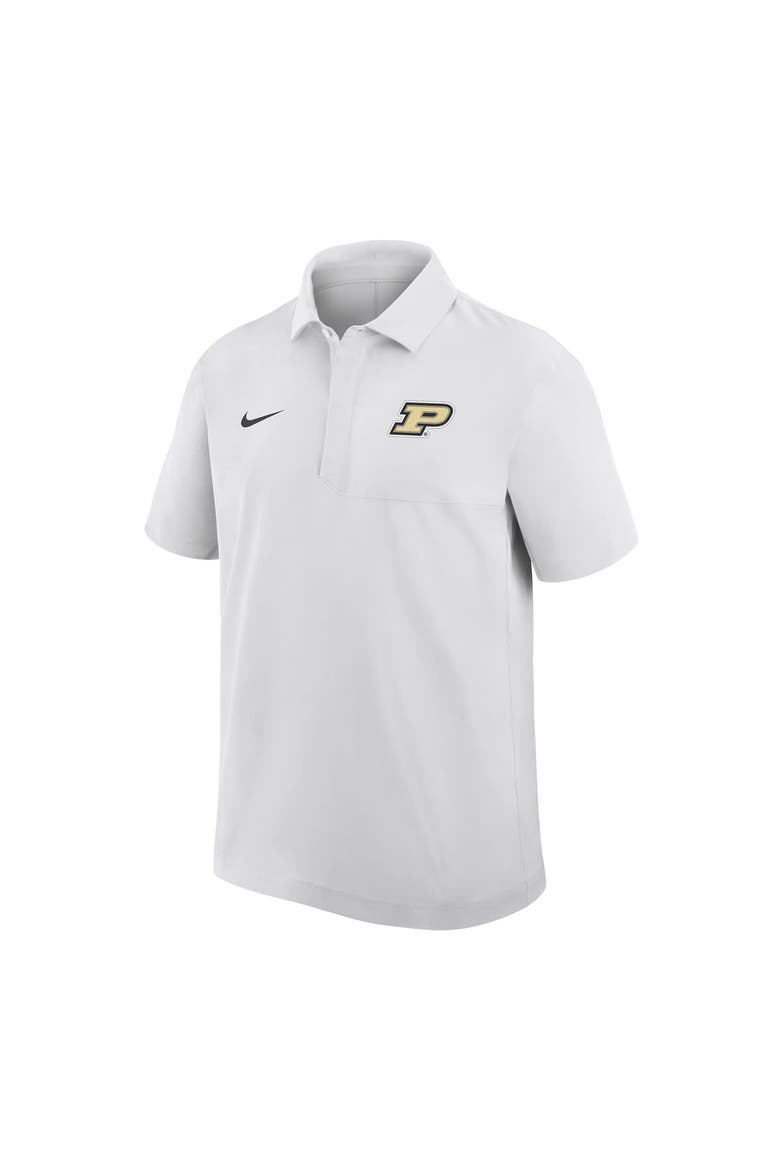 Men's Nike White Purdue Boilermakers Woven Polo, Alternate, color, White