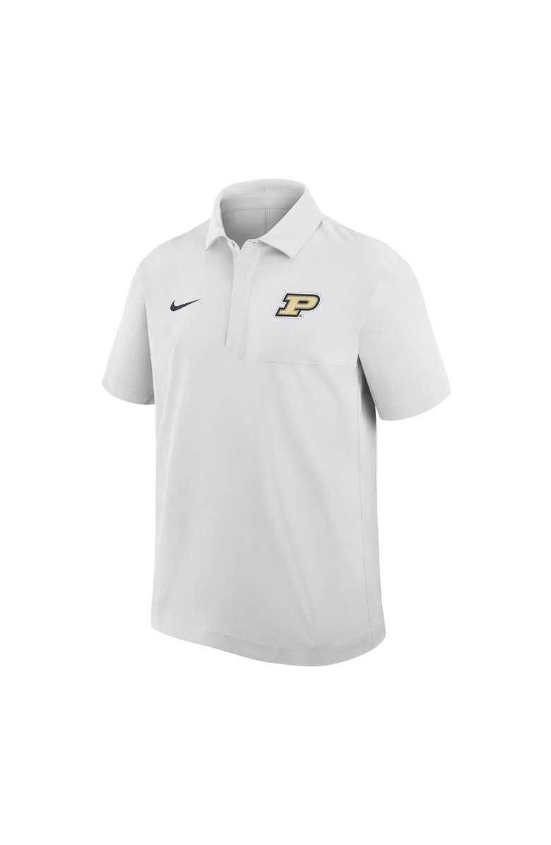 Nike Men's Nike White Purdue Boilermakers Woven Polo, Alternate, color, White