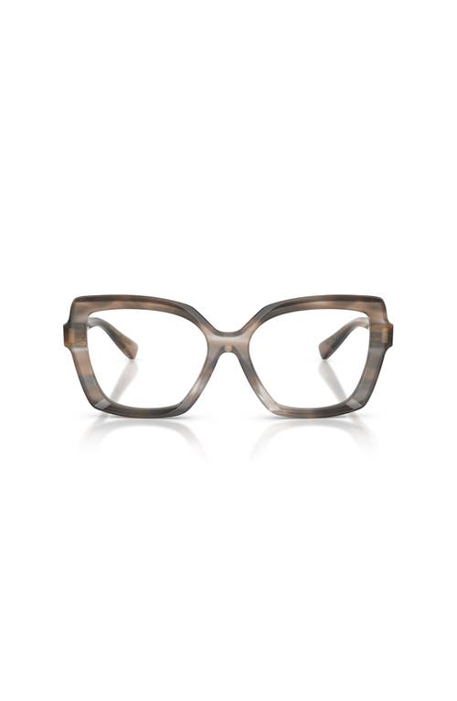 Dolce & Gabbana Dolce&gabbana 53mm Butterfly Optical Glasses In Gray