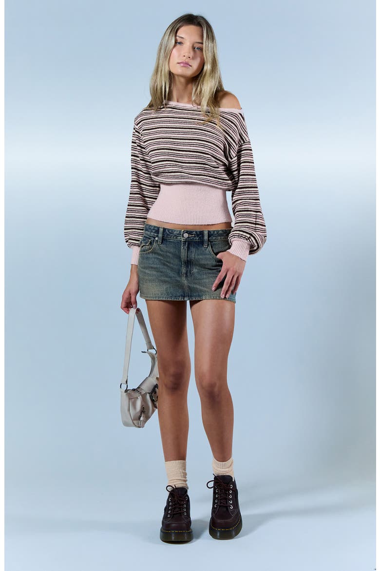 Piper Micro Miniskirt, Alternate, color, MEDIUM INDIGO