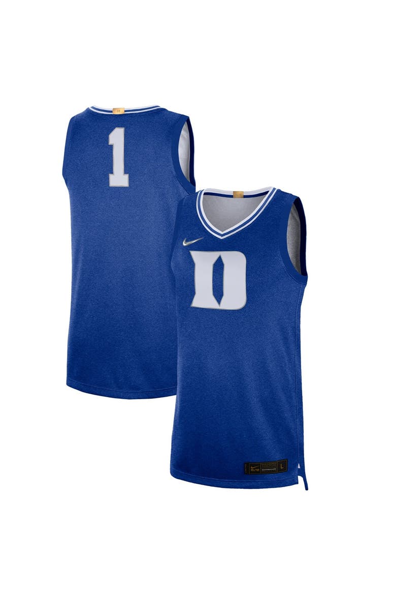 Men's Nike #1 Royal Duke Blue Devils 100th Anniversary Rivalry Limited Basketball Jersey, Alternate, color, Royal