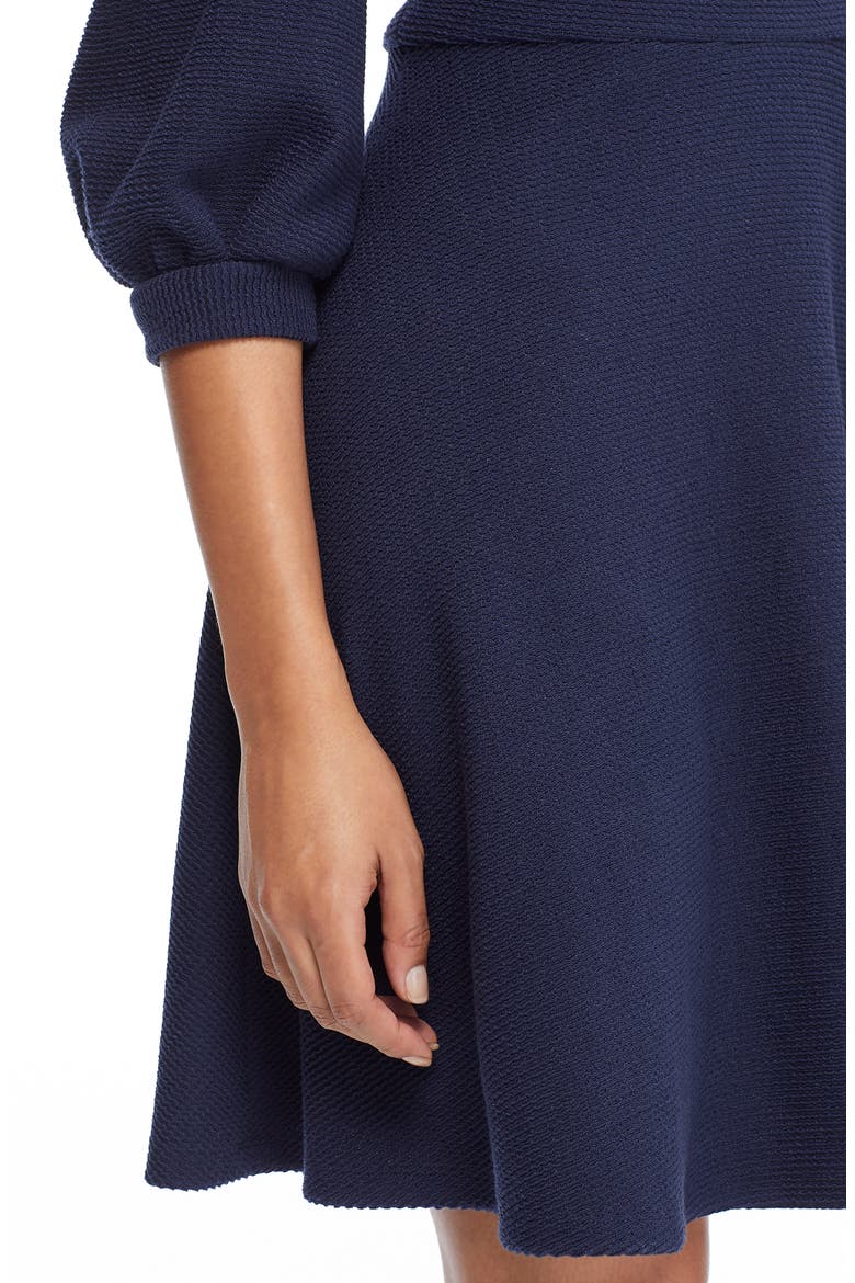 Maggie Texture Knit Fit & Flare Dress (Nordstrom Exclusive), Alternate, color, NAVY