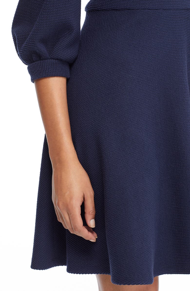 Gal Meets Glam Collection Maggie Texture Knit Fit & Flare Dress, Alternate, color, 