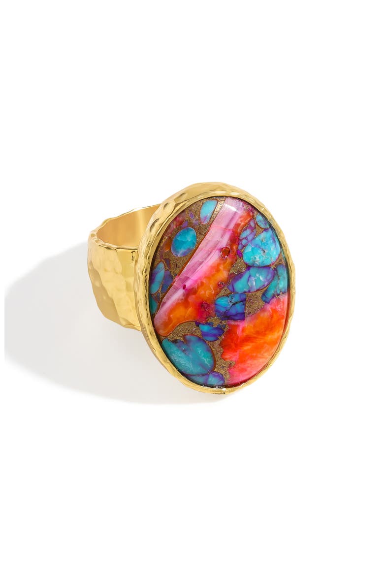 Turquoise Ring, Alternate, color, PINK