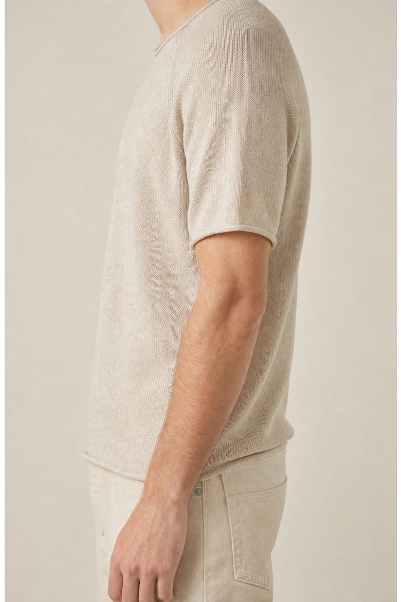 Short Sleeve Raglan Knit Sweater, Alternate, color, Beige