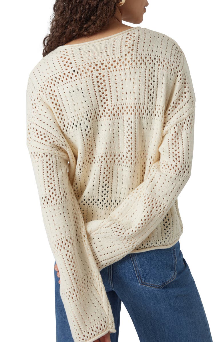 VERO MODA Open Stitch Cotton Blend Sweater, Alternate, color, 