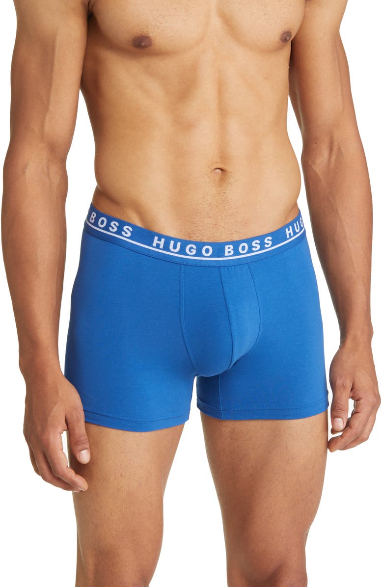 BOSS Assorted 3-Pack Power Stretch Cotton Boxer Briefs, Main, color,
