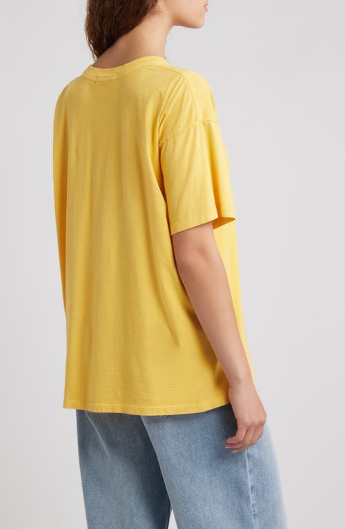 Daydreamer Who Gives A Buck Cotton Graphic T-shirt In Yellow