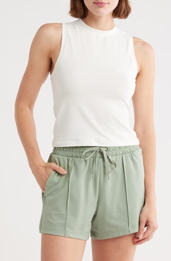Airlite Melissa Mock Neck Stretch Cotton Tank