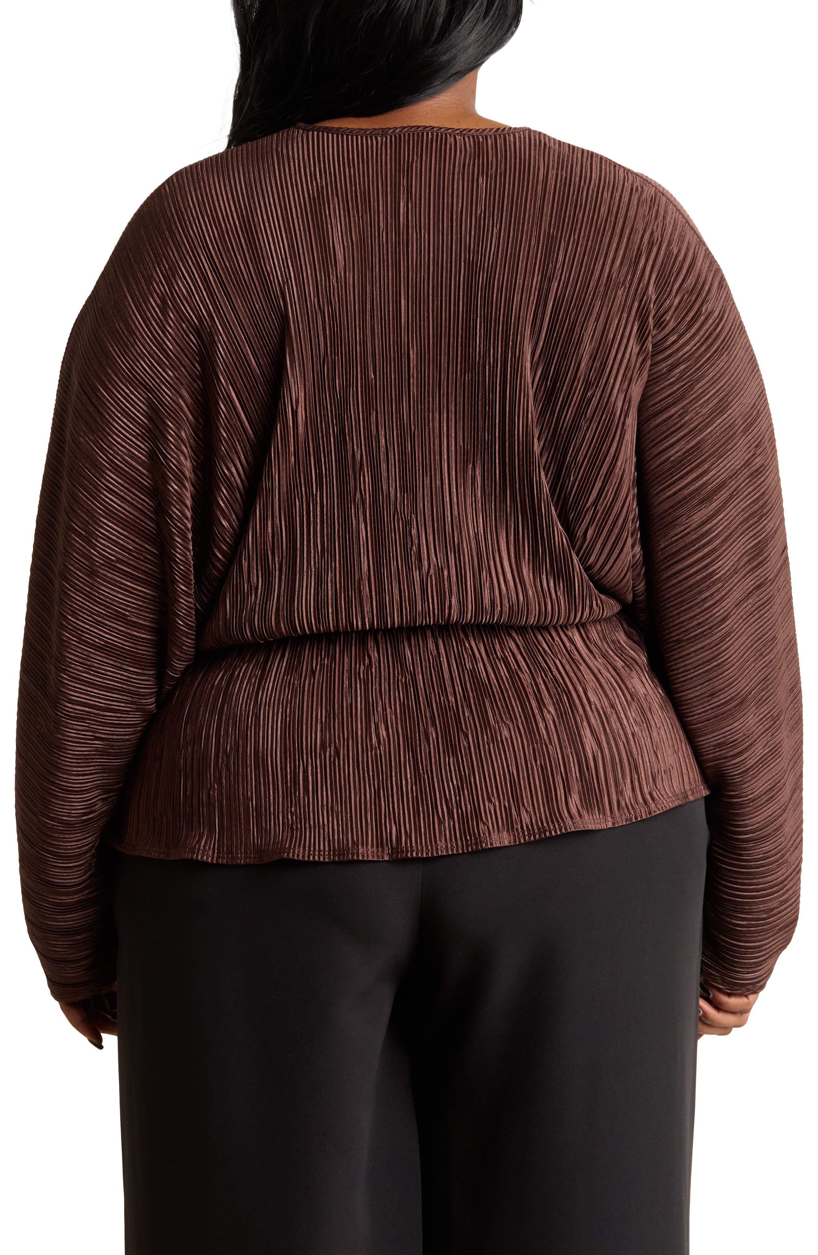 Plisse V-Neck Top - image 2
