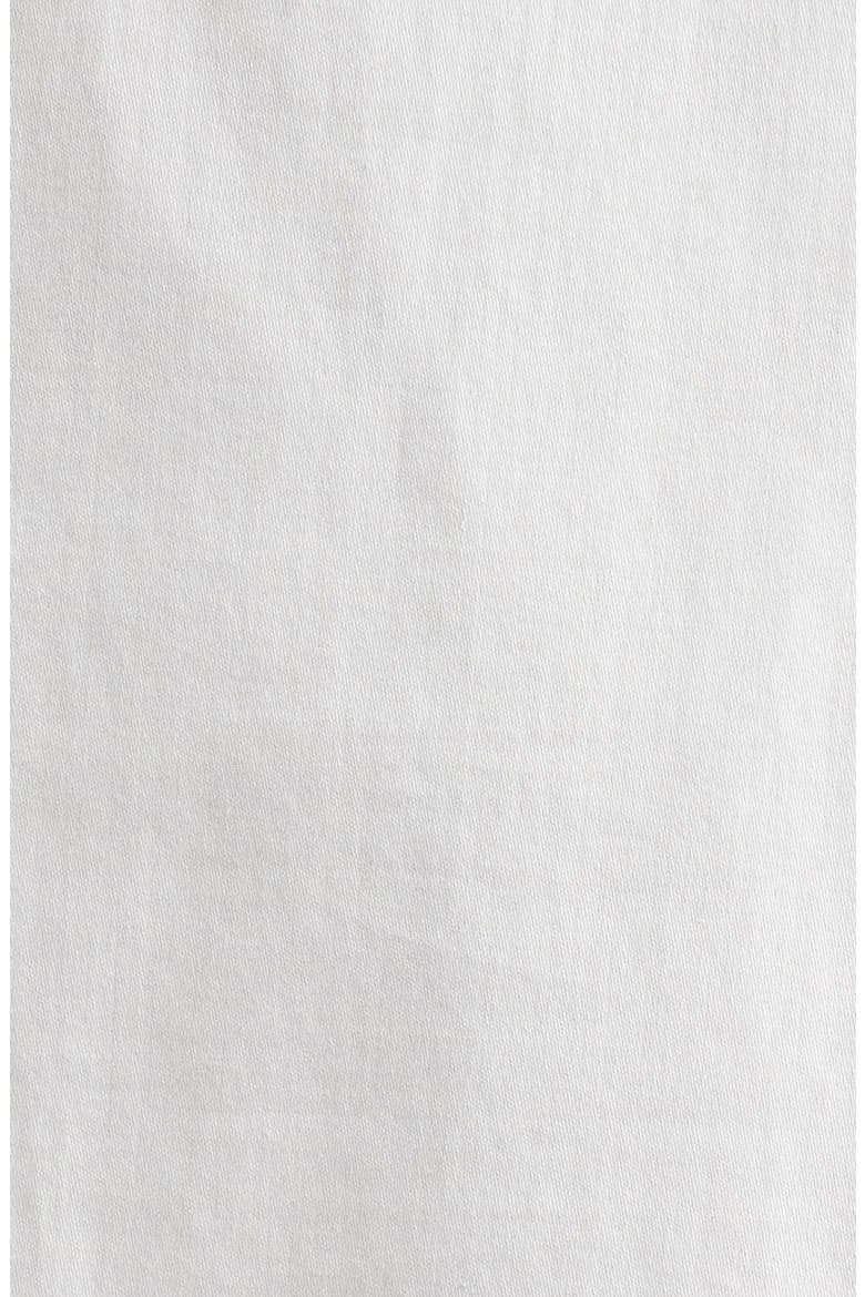Embroidered Trim Cotton Sateen Pajamas, Alternate, color, WHITE