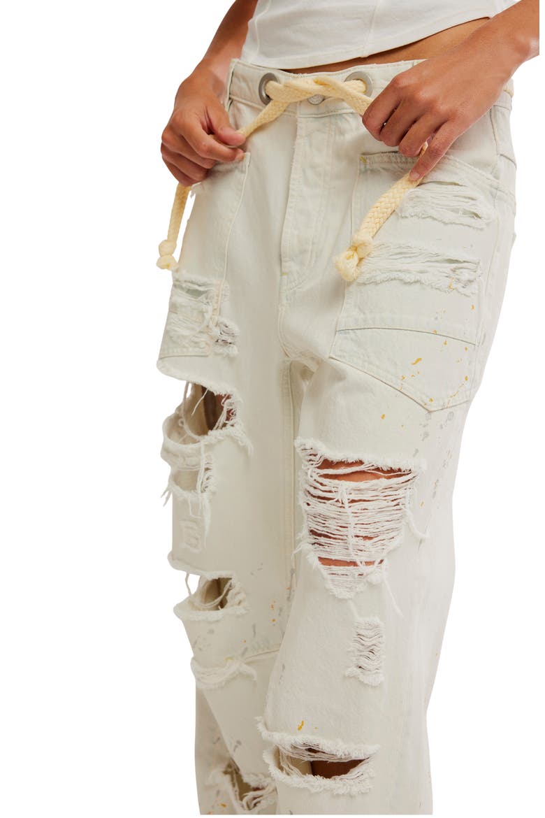 We The Free Moxie Mid Rise Barrel Jeans, Alternate, color, SEA MIST