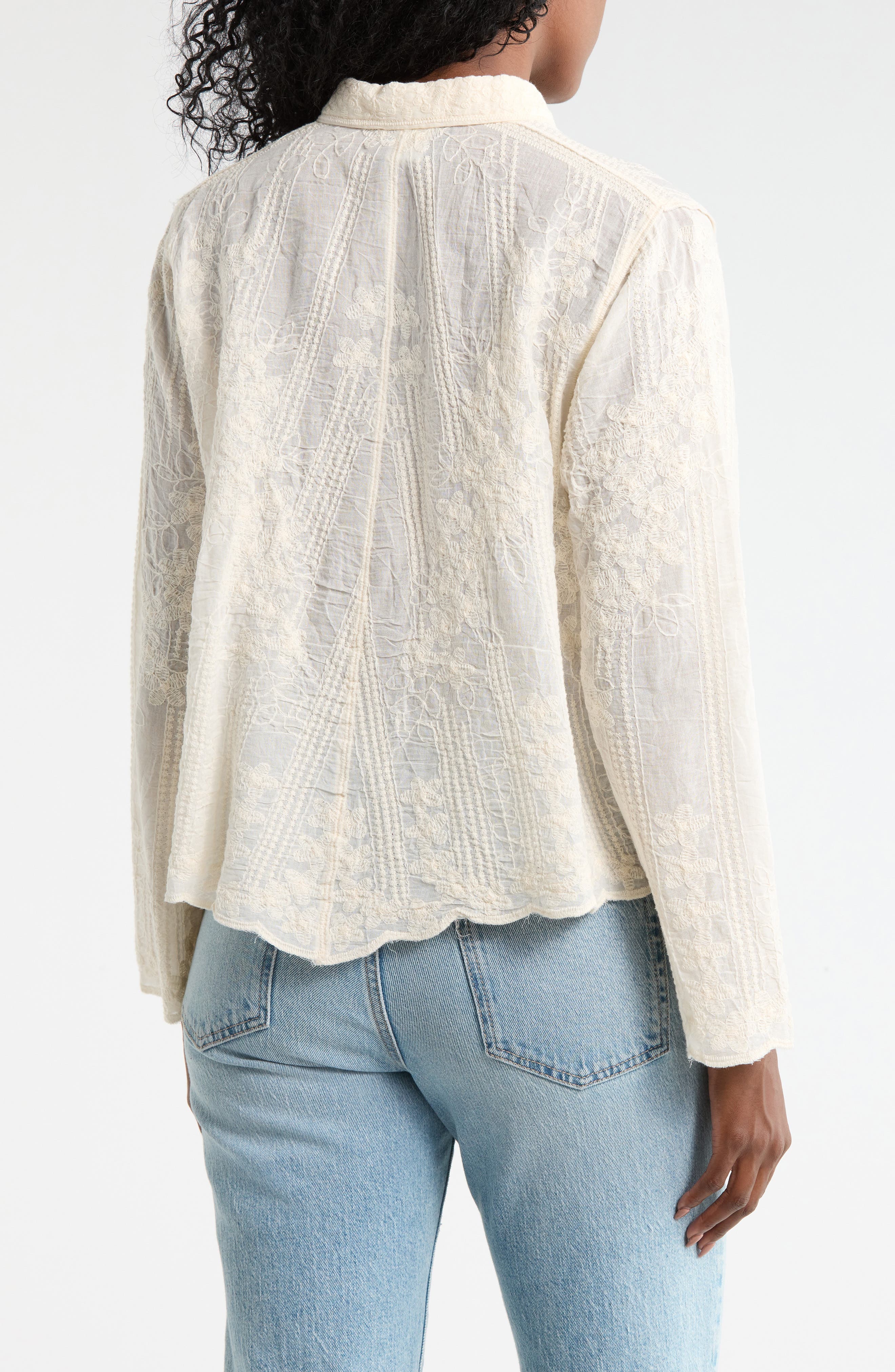 Textured Cotton Button-Up Shirt - image 2