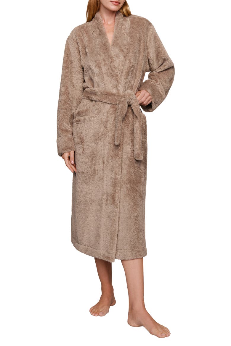 Plush Long Robe, Main, color, TOFFEE