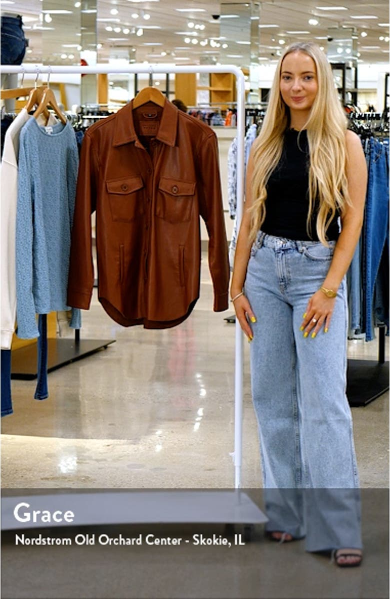 Faux Leather Shacket, sales video thumbnail