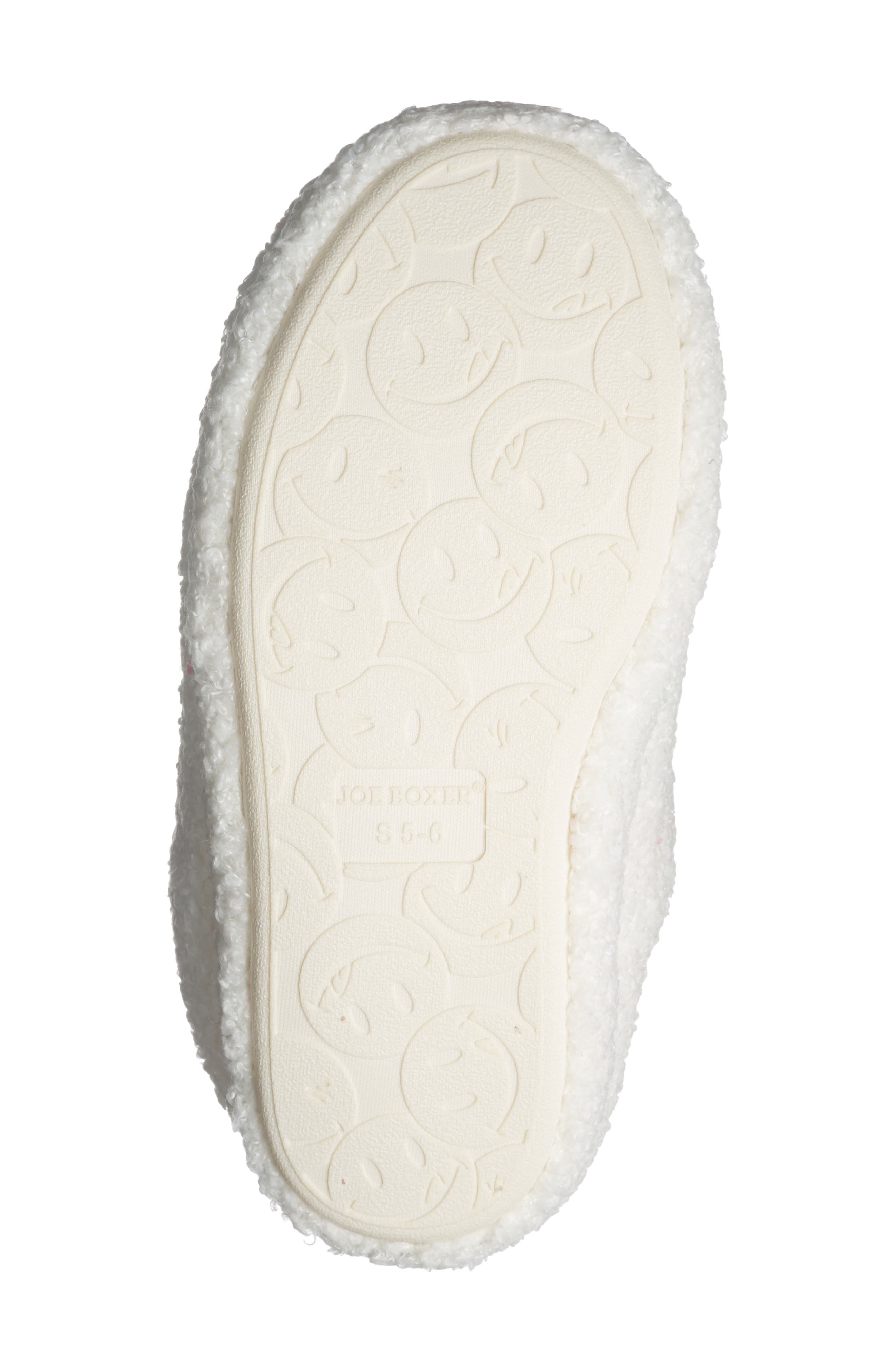 JOE BOXER Yee Haw Winky Smiley Faux Shearling Clog, Alternate, color, Ivory