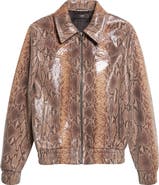 AMIRI Snake Embossed Leather Western Jacket