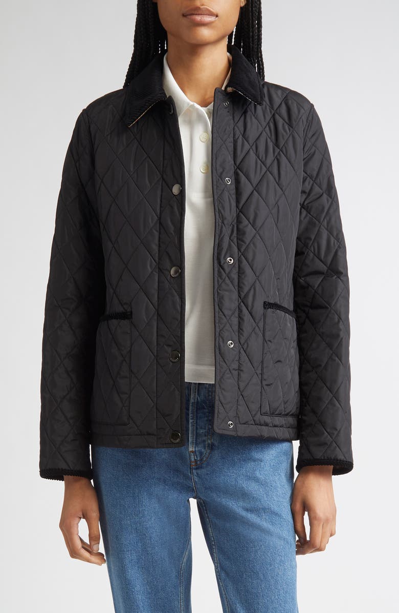Burberry Quilted Nylon Barn Jacket, Main, color,