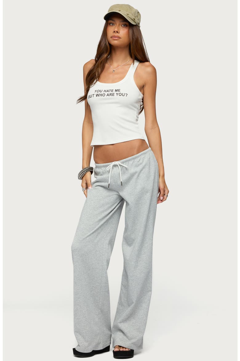Who Are You Rib Tank, Alternate, color, WHITE