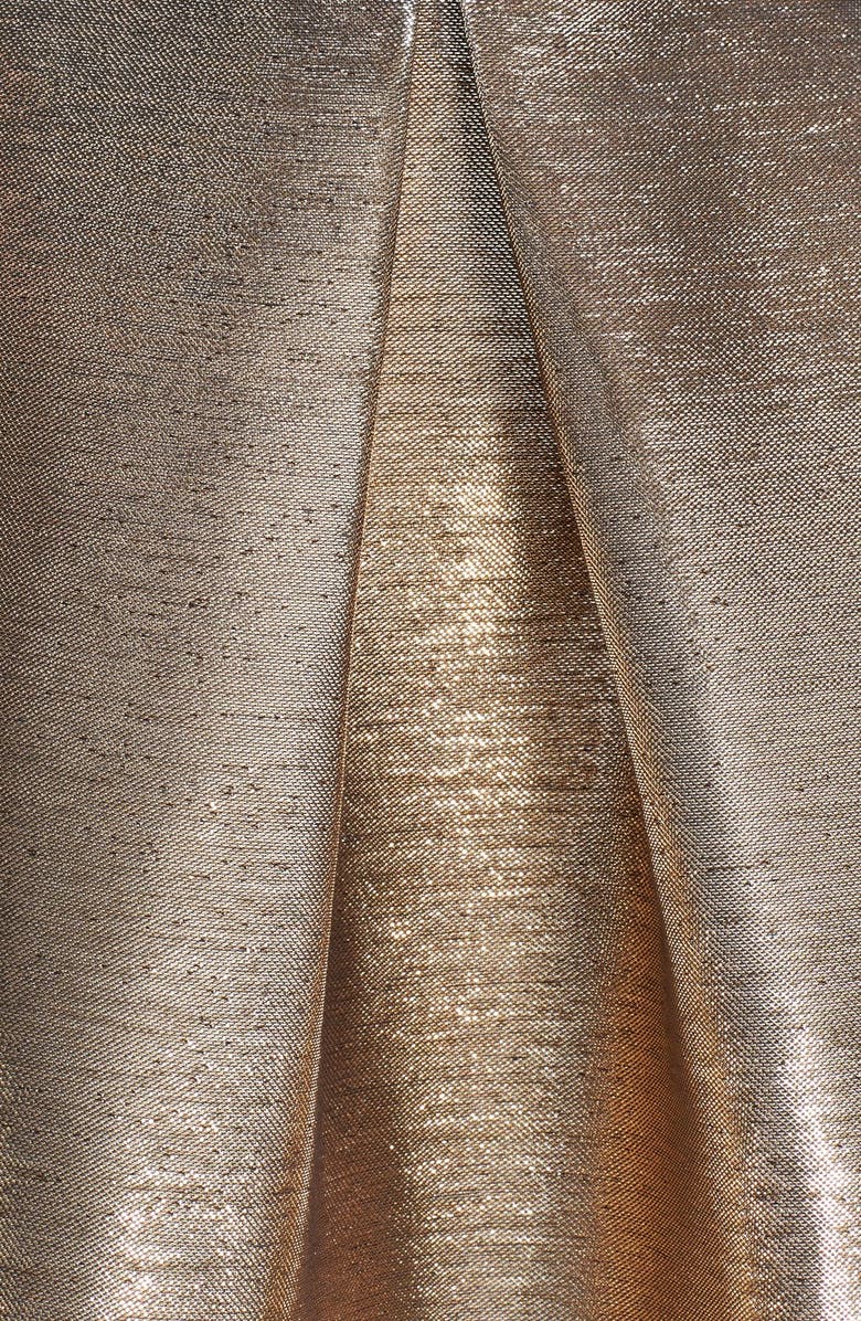 Eliza J Belted Metallic Tulip Dress, Alternate, color, 