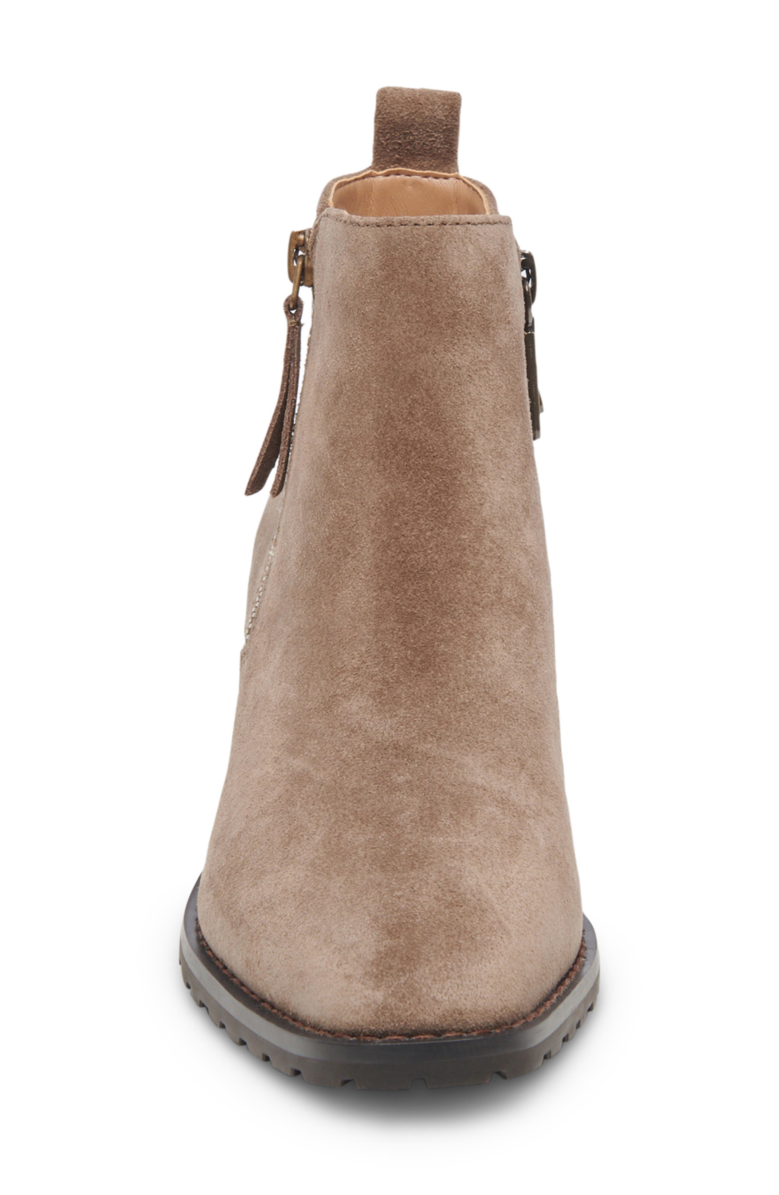 Strax Waterproof Leather Bootie, Alternate, color, TAUPE SUEDE
