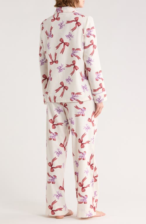 Nordstrom Rack Dreamy Tree Print Flannel Long Sleeve Pajamas In Neutral