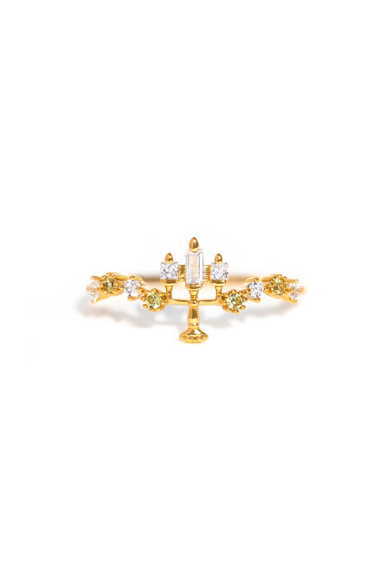 x Disney Beauty & The Beast Lumière Ring, Main, color, GOLD