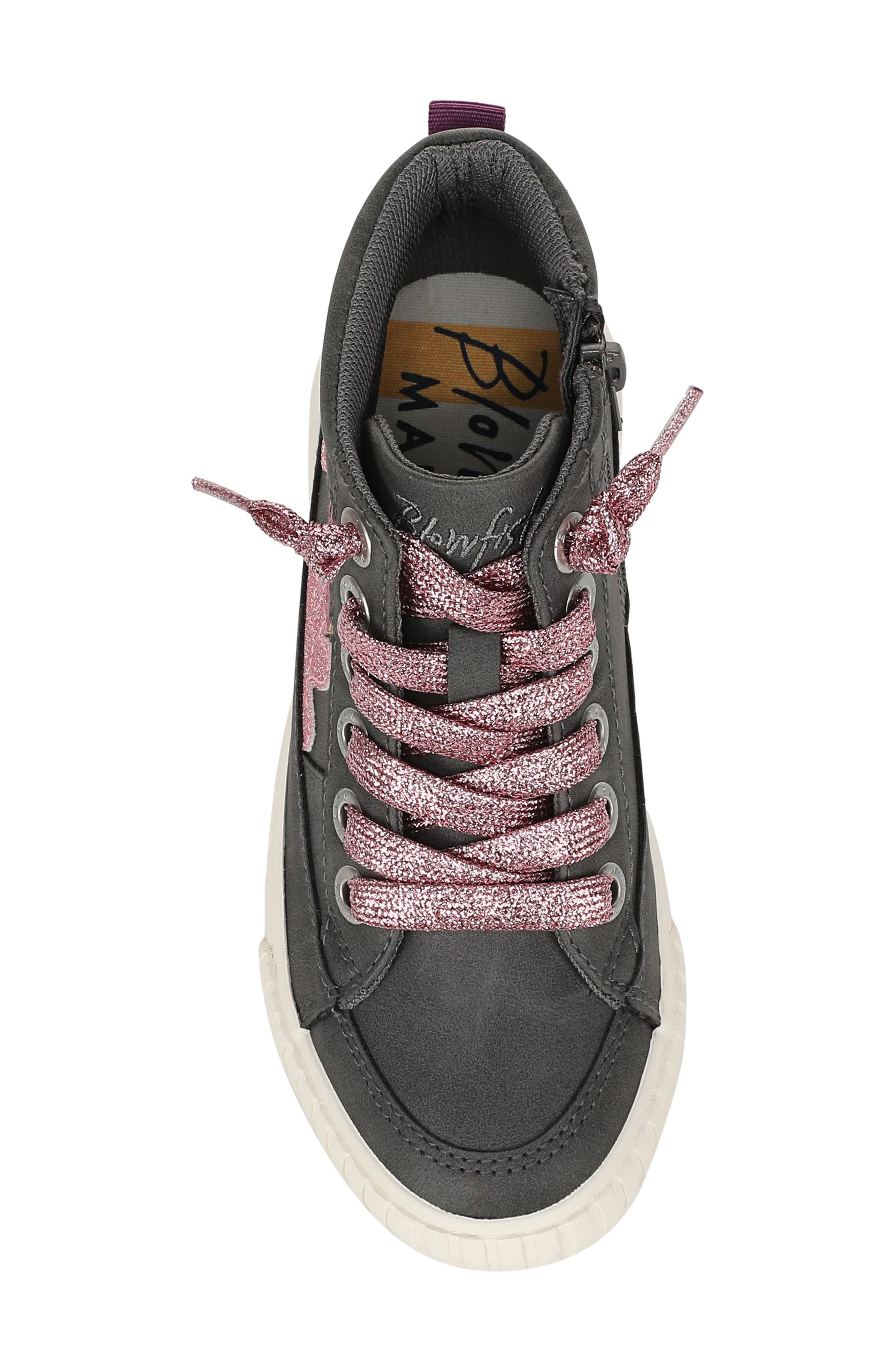 Kids' Wander Up2 High Top Sneaker, Alternate, color, CHARCOAL FAUX NUBUCK