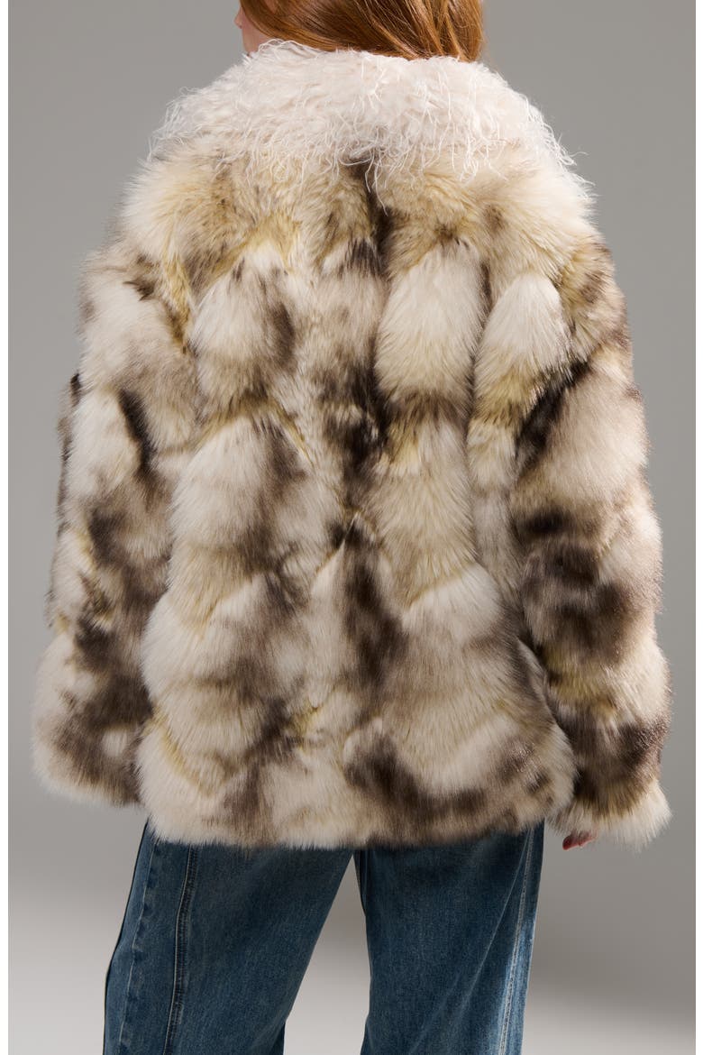 Vira Faux Fur Jacket, Alternate, color, CREAM MULTI