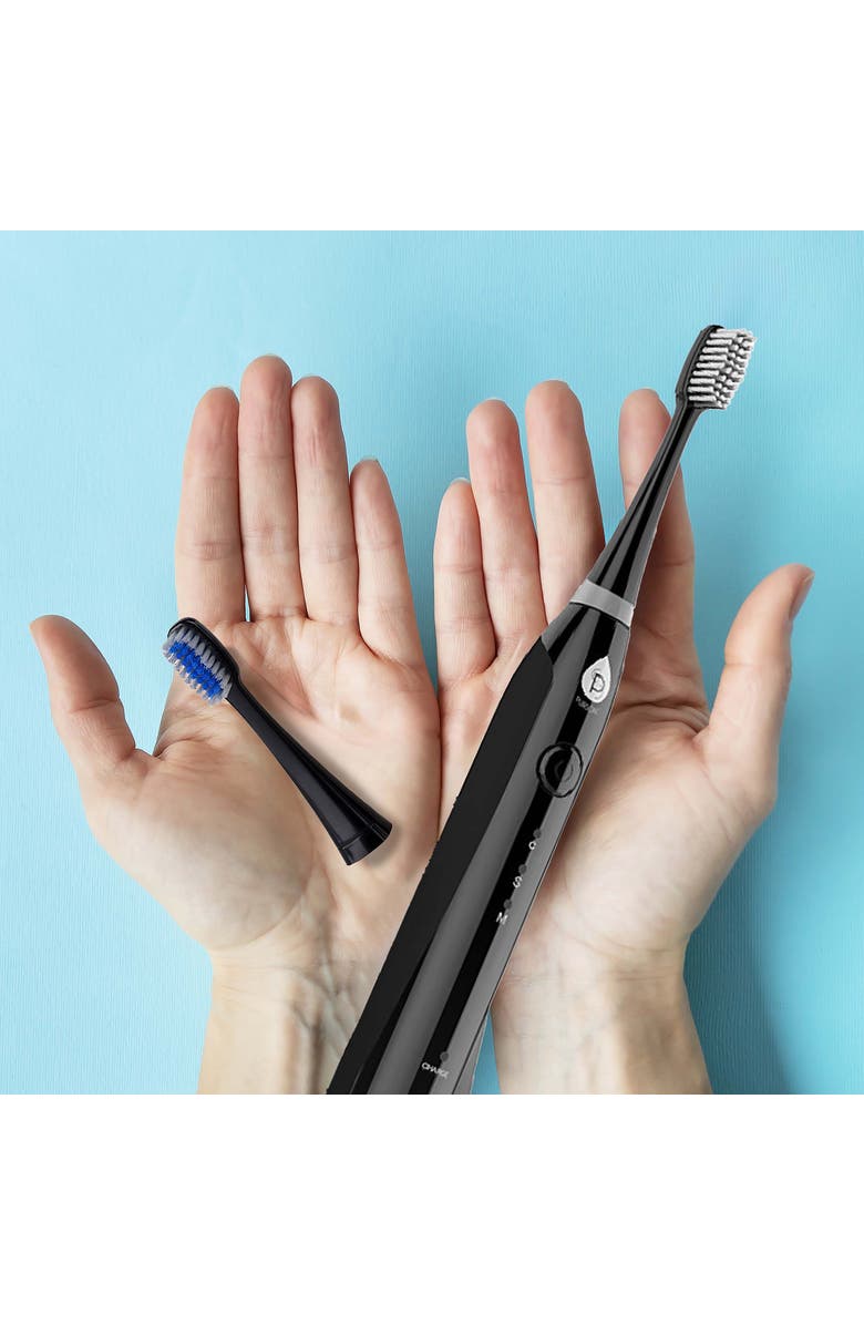 PURSONIC Sonic Smart Series Rechargeable Toothbrush with UV Sanitizing Function, Alternate, color, Black