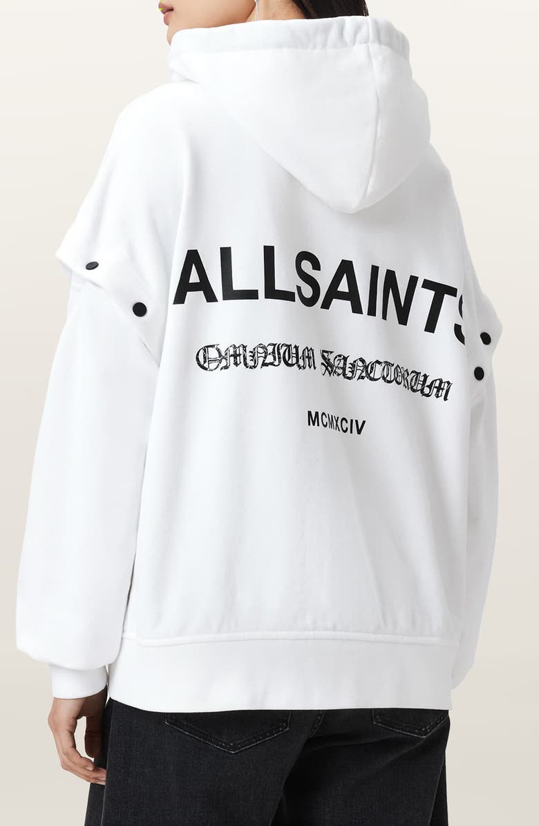 AllSaints Omnium Amphia Hoodie, Alternate, color, Optic White