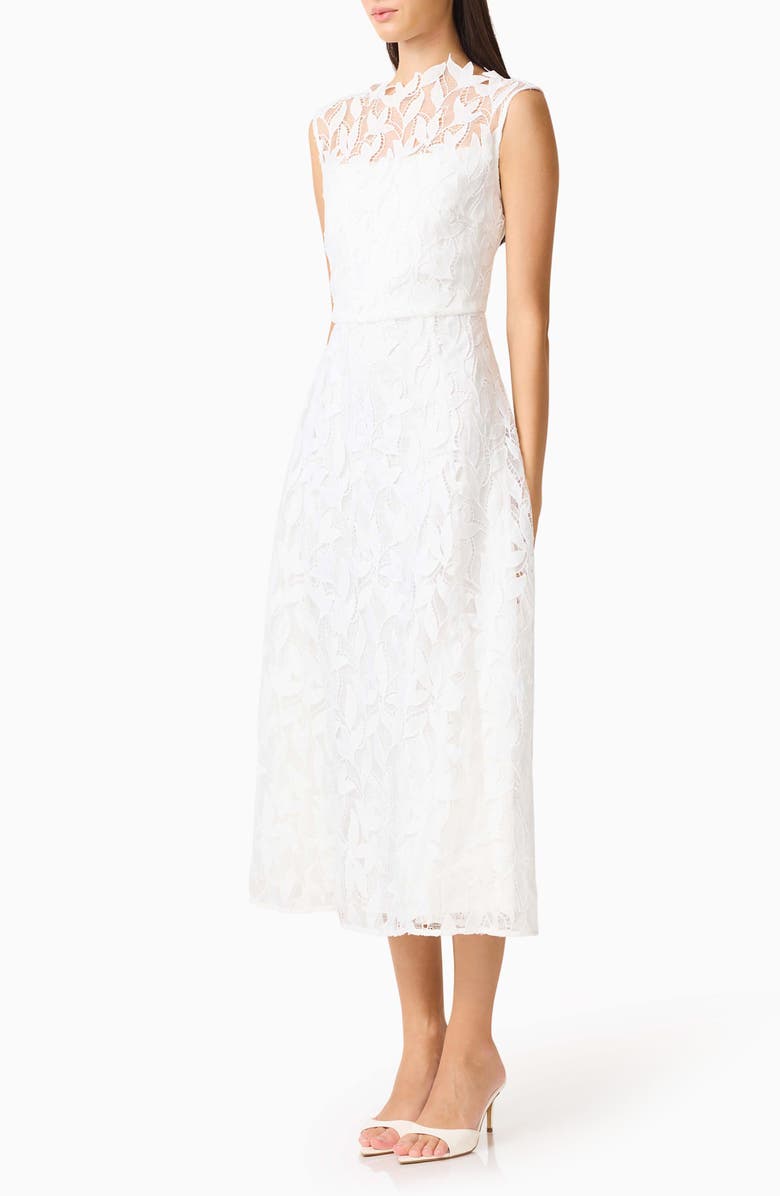 Elliatt Eris Lace Midi Dress, Alternate, color, White