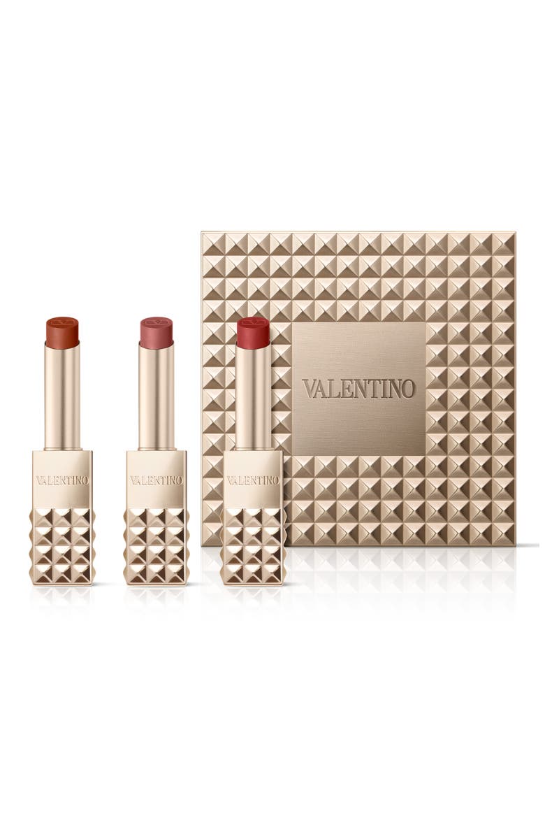 Spike Valentino Buttery Matte Refillable Lipstick Trio $150 Value, Main, color, PINK MULTI