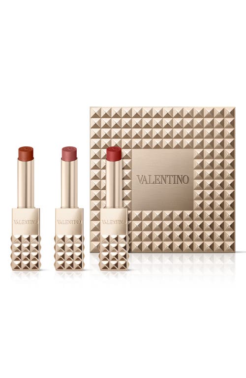 Valentino Spike  Buttery Matte Refillable Lipstick Trio $150 Value
