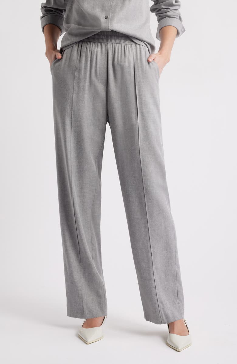 Nordstrom Jet Set Pull-On Twill Pants, Main, color, Medium Grey Heather