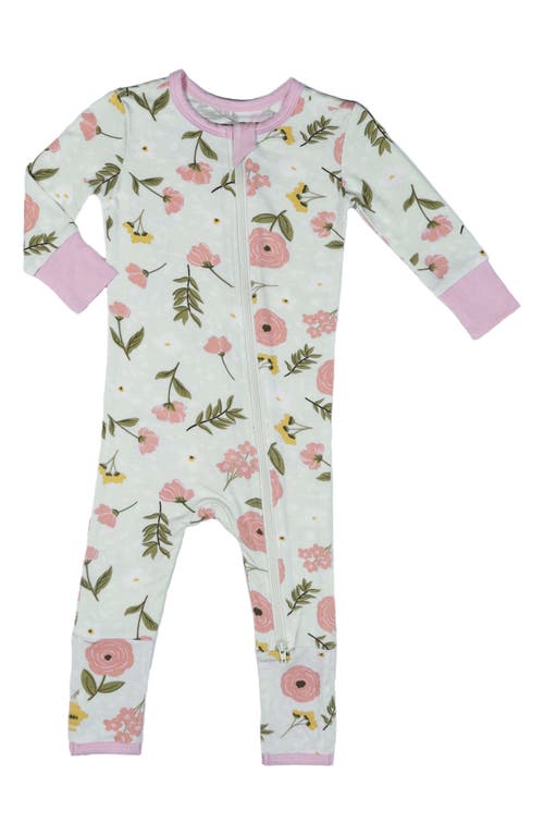 Baby Grey By Everly Grey Print Ruffle Convertible Romper In Carnation