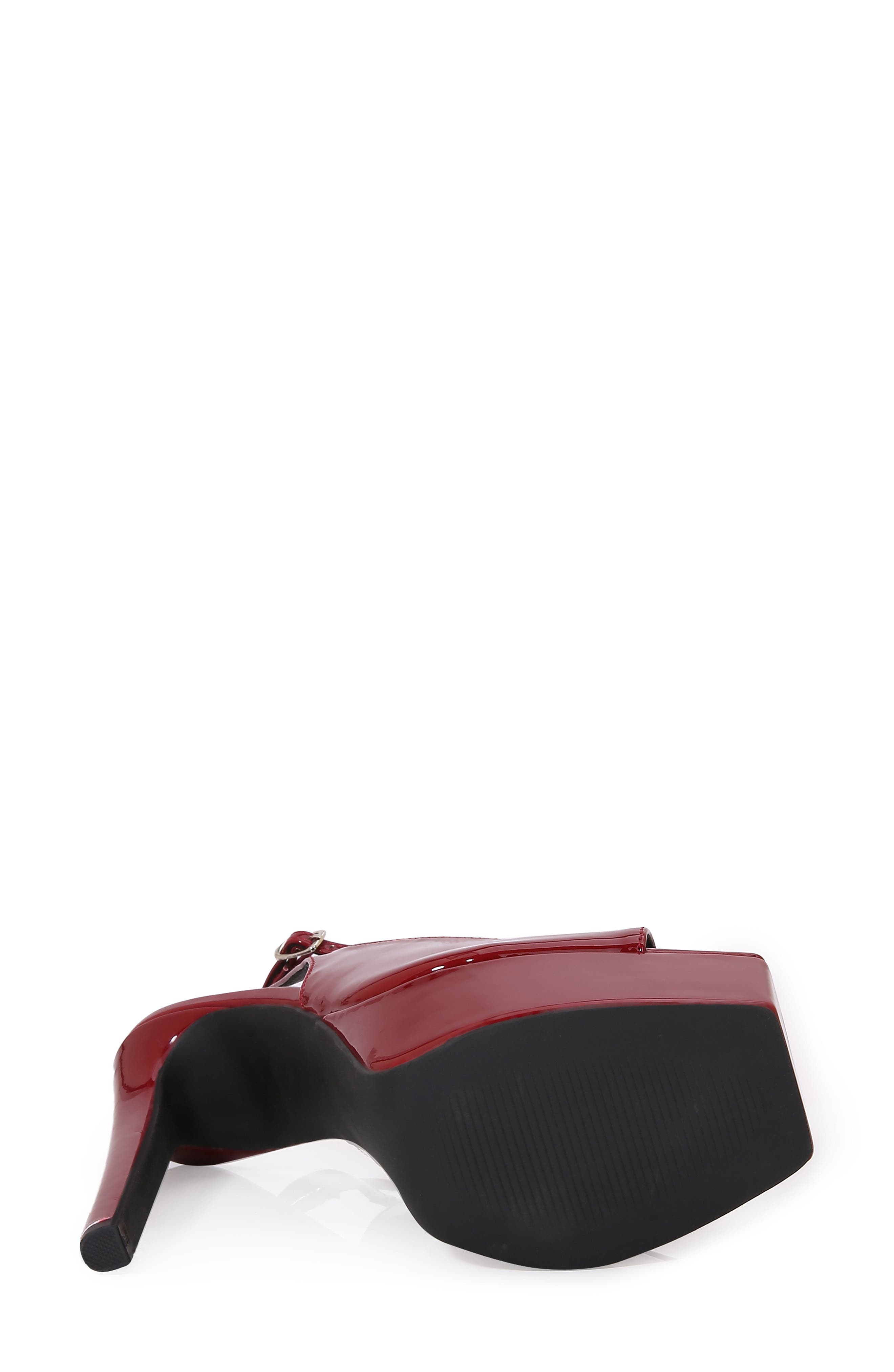 BERNESS Stiletto Heel Platform Sandal, Alternate, color, Wine