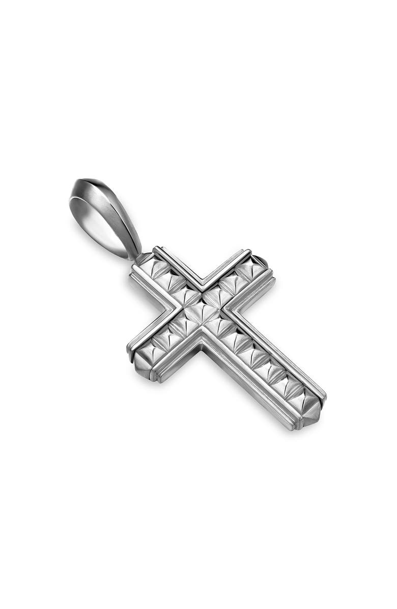 David Yurman Men's Pyramid Cross Pendant, Alternate, color, Silver