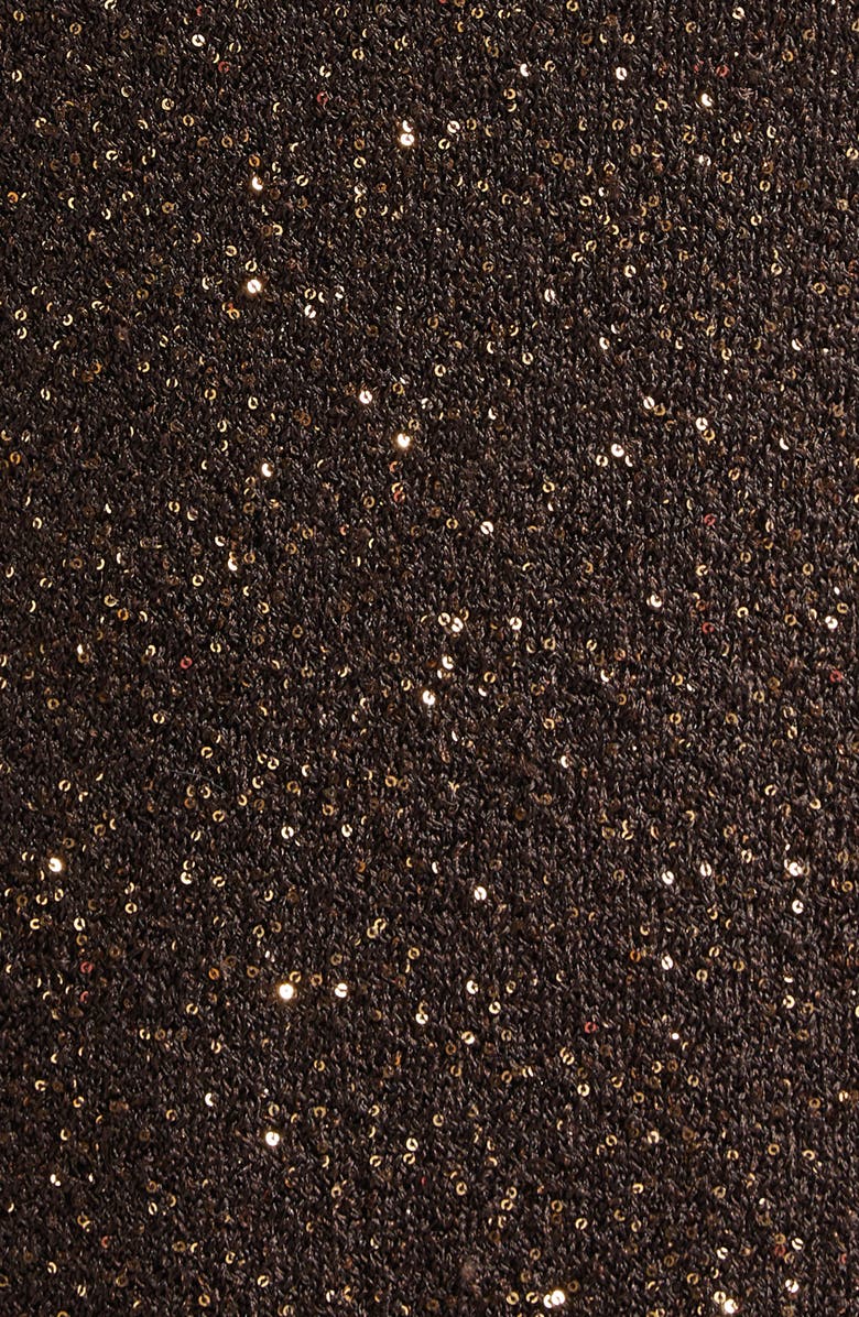 Lela Rose Sequin Funnel Neck Sweater Gown, Alternate, color,