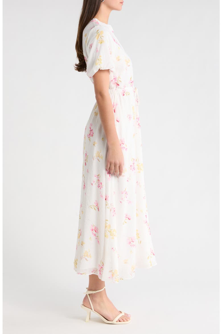 vince camuto pink floral dress Vince Camuto Women's Floral-Print Smocked-Waist Maxi Dress