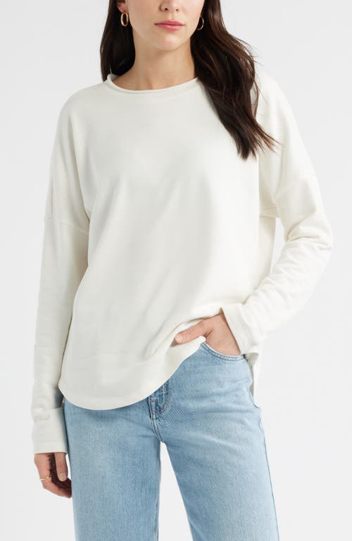 Caslonr Caslon(r) Roll Crewneck Terry Sweatshirt