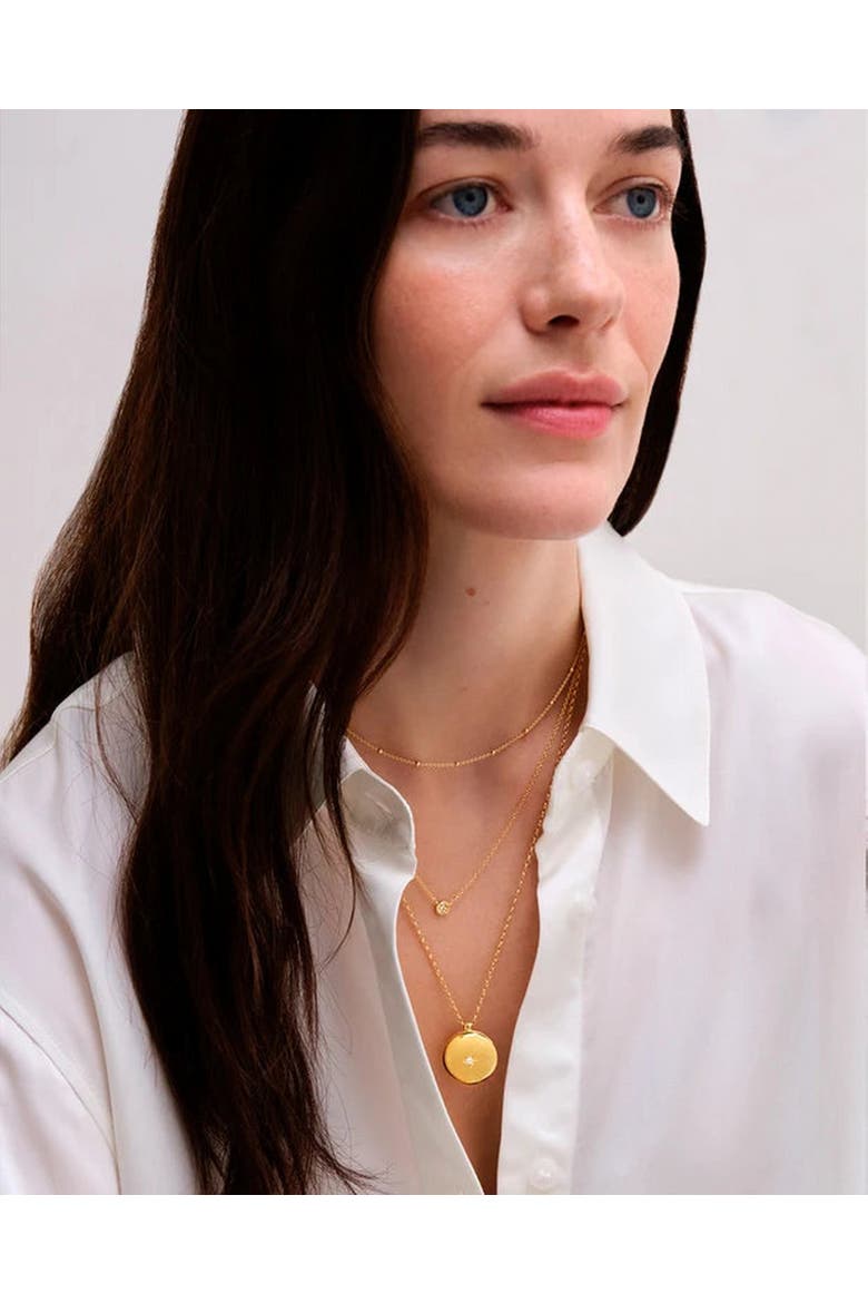 Gold Aurora Station Necklace, Alternate, color, Gold