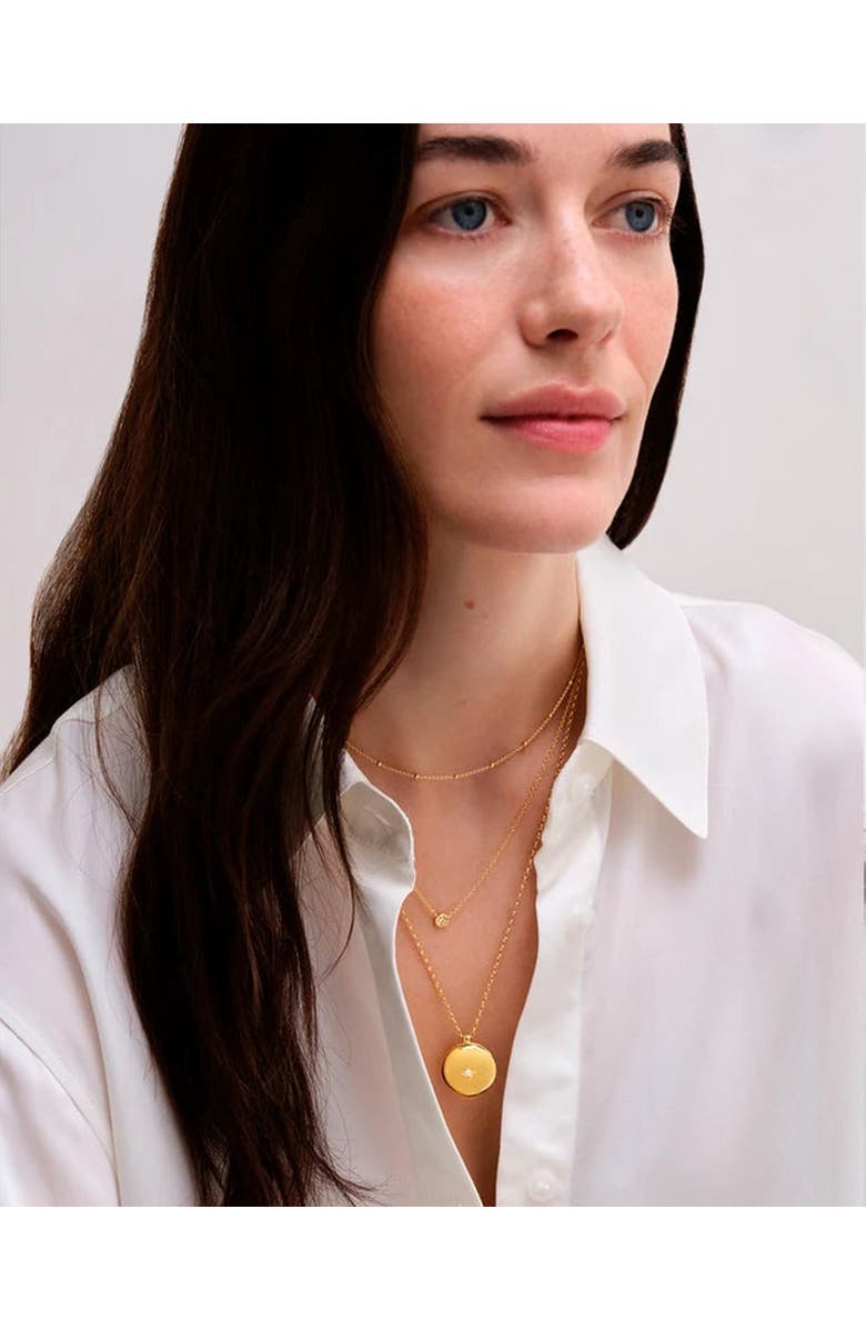 Astley Clarke Gold Aurora Station Necklace, Alternate, color, Gold