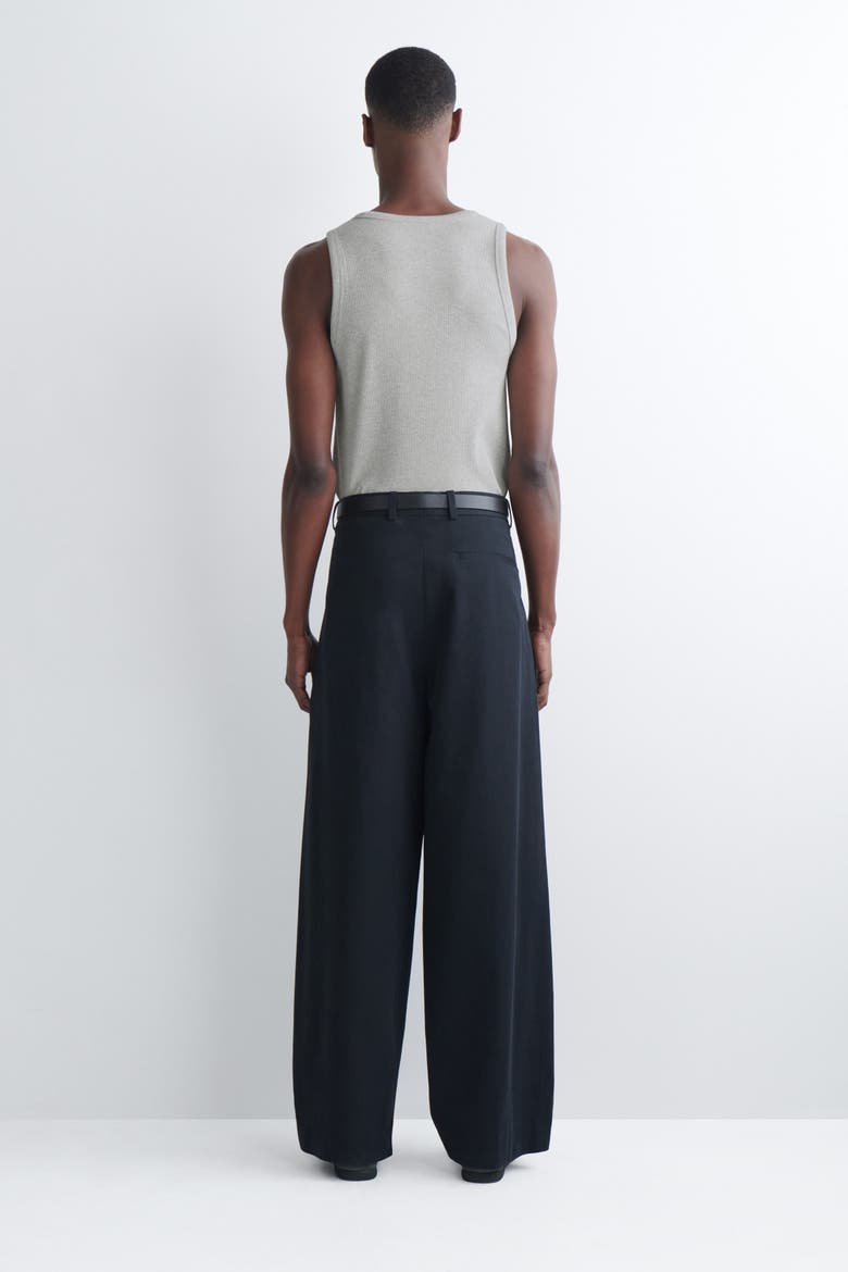 Slim Ribbed Cotton Tank Top, Alternate, color, GRAY MÉLANGE