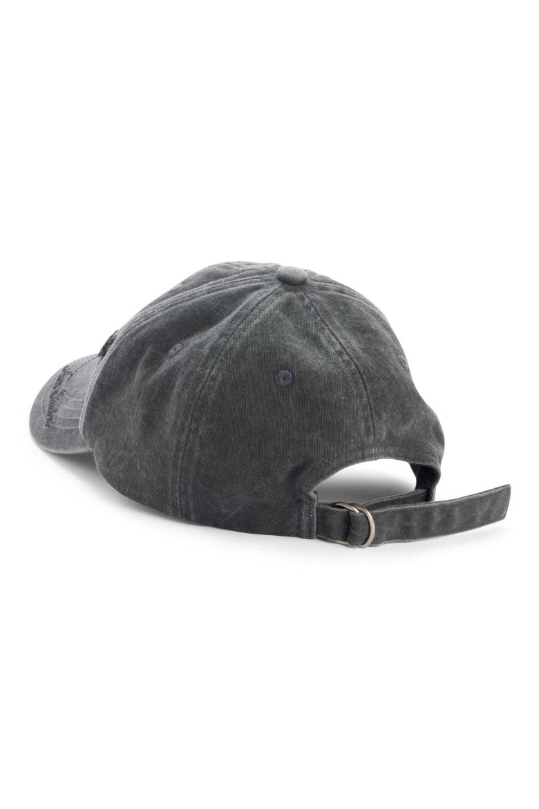 Tourist Logo Embroidered Cotton Twill Baseball Cap, Alternate, color, FADED BLACK