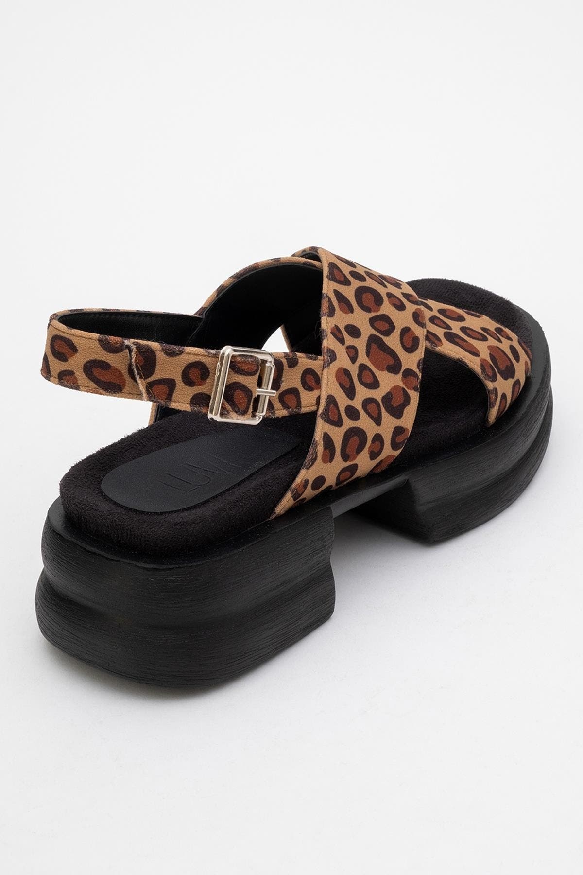 Prologue Shoes Lungo Cross-Strap Wedge Sandal, Alternate, color, Leopard Faux Leather