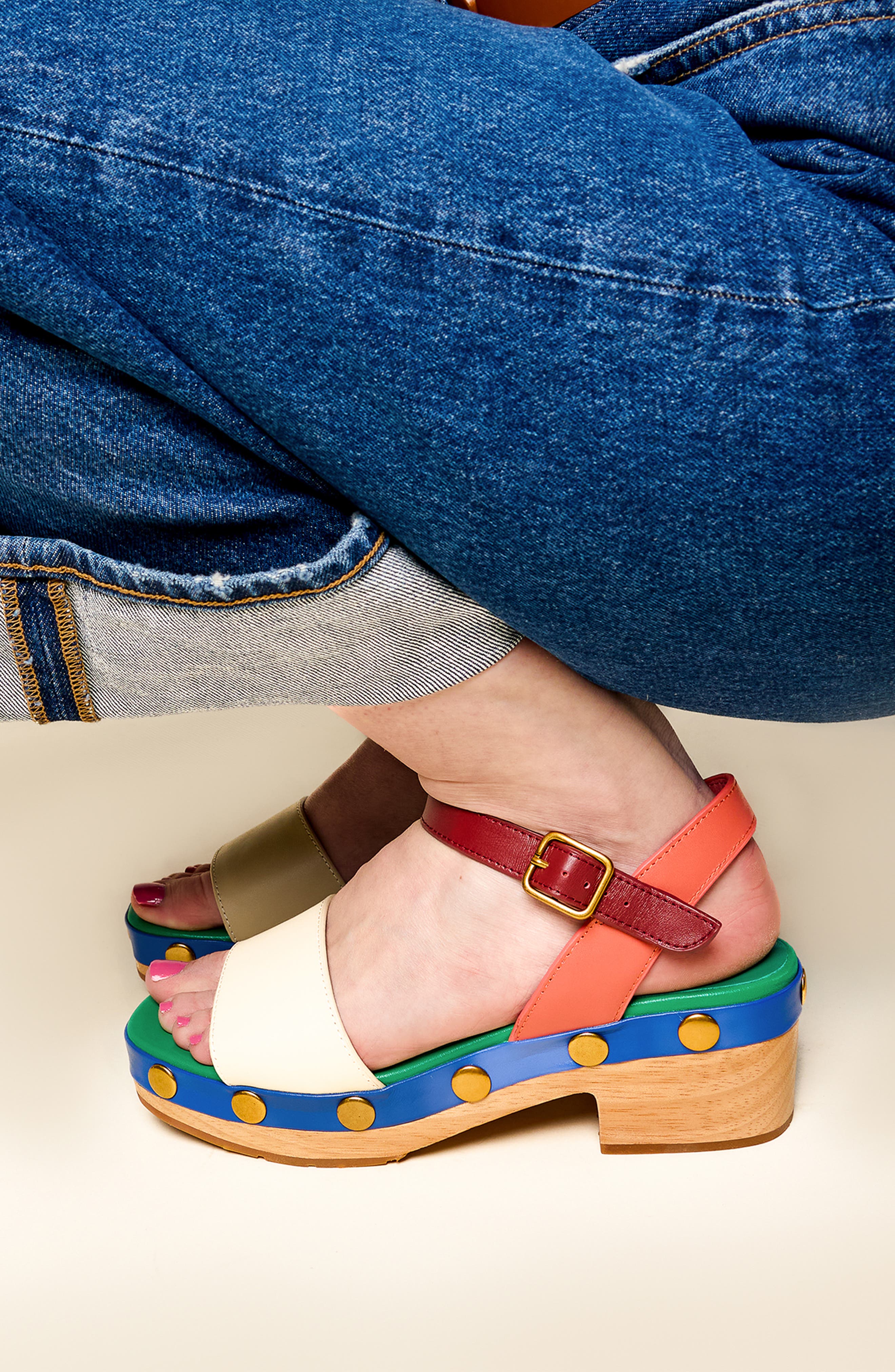 Charlotte Stone Allie Clog Sandal, Alternate, color, Bondi